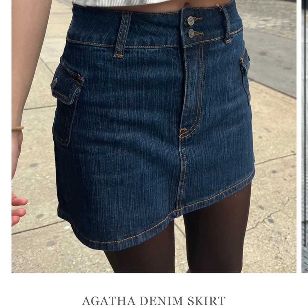 BRANDY MELVILLE AGATHA DENIM MINI SKIRT